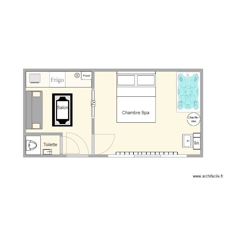 Ma Petite Maison . Plan de 3 pièces et 24 m2