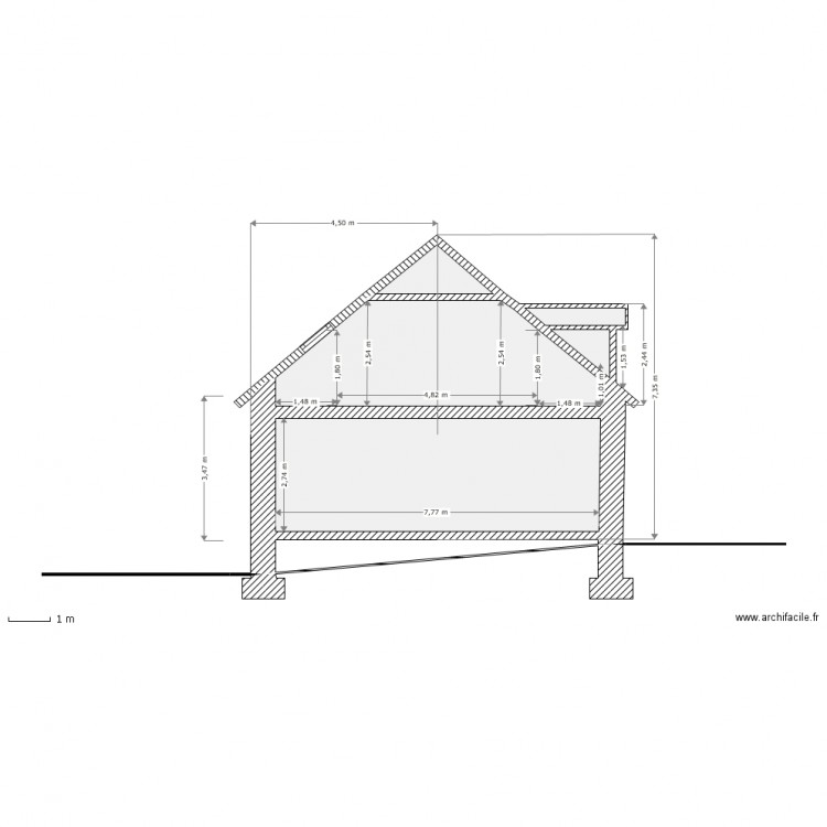 Plan de coupe pour pc nouveau. Plan de 0 pièce et 0 m2