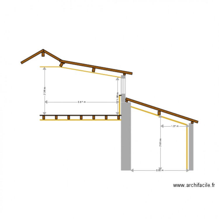 coupe aprés. Plan de 0 pièce et 0 m2