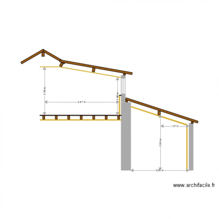 coupe aprés. Plan de 0 pièce et 0 m2