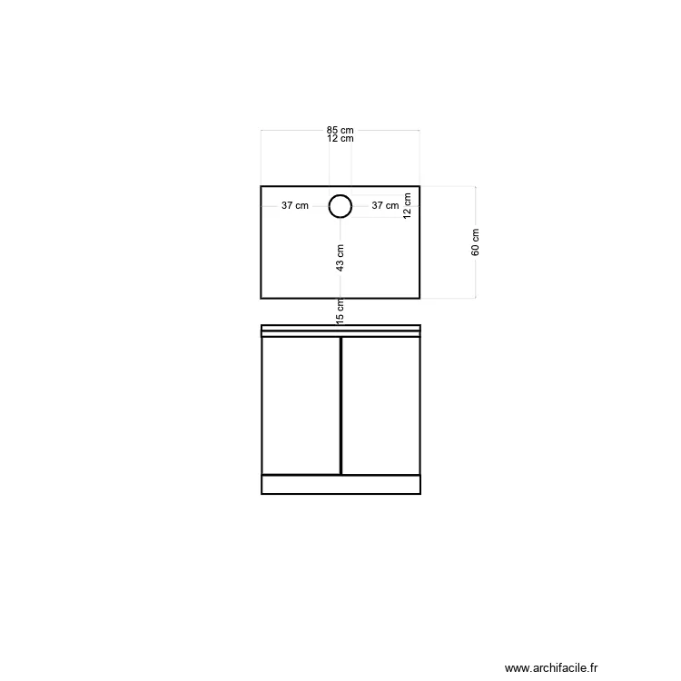 meuble barbecue. Plan de 