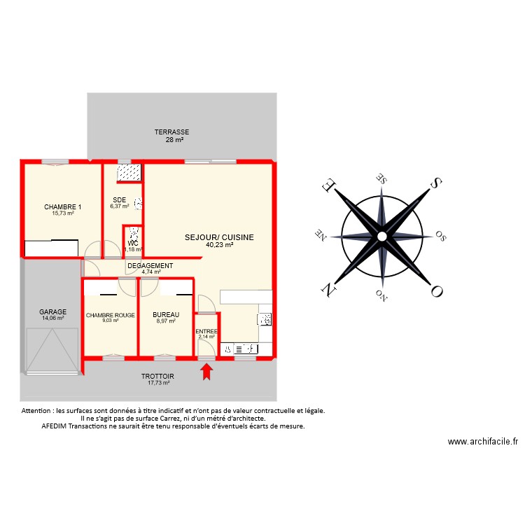 BI 8225 RDC. Plan de 11 pièces et 145 m2