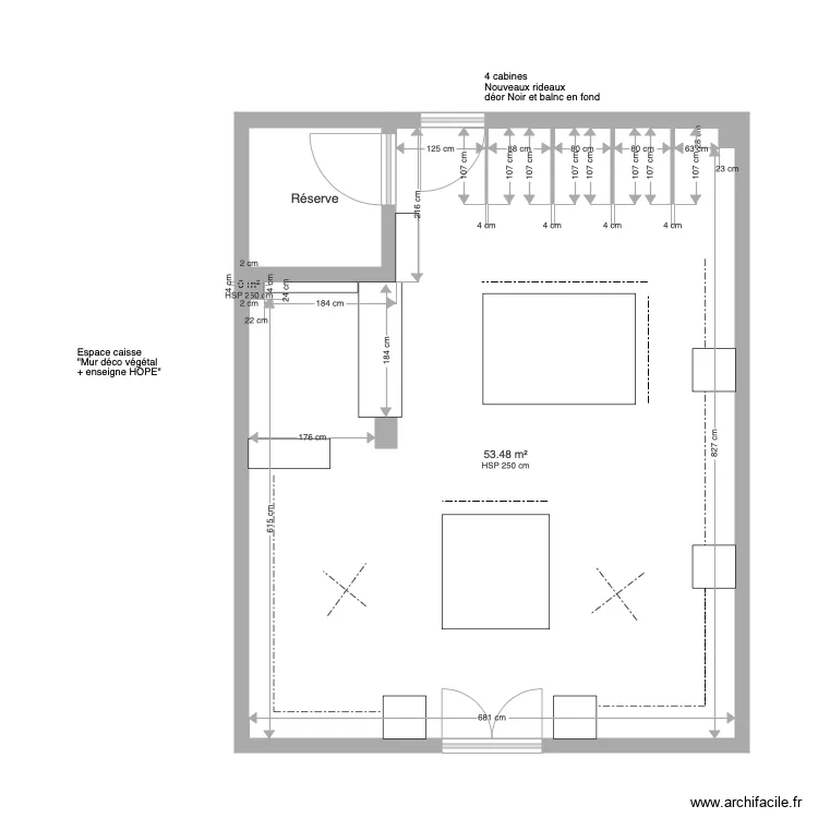 HOPE existant. Plan de 