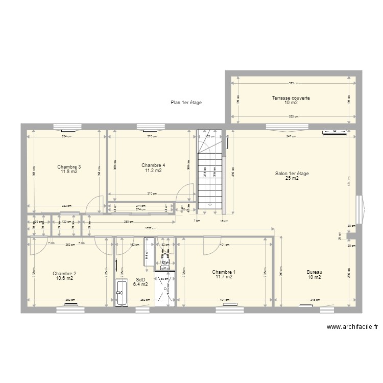 LcmEtage1Cot. Plan de 0 pièce et 0 m2