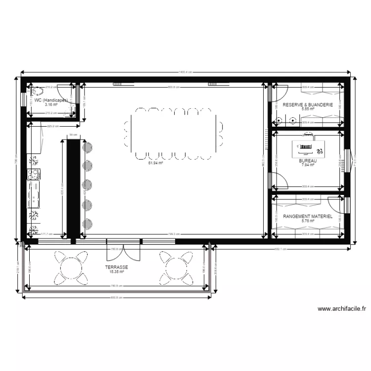Club House Projet v1. Plan de 