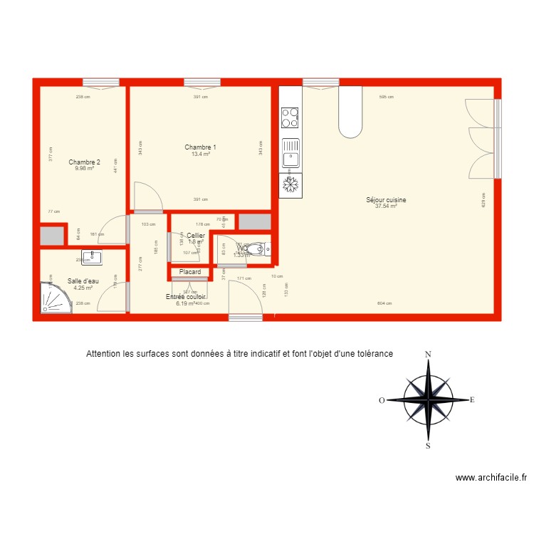 BI 3342 côté. Plan de 0 pièce et 0 m2