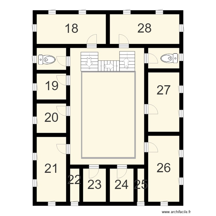 IUE first floor plan. Plan de 0 pièce et 0 m2