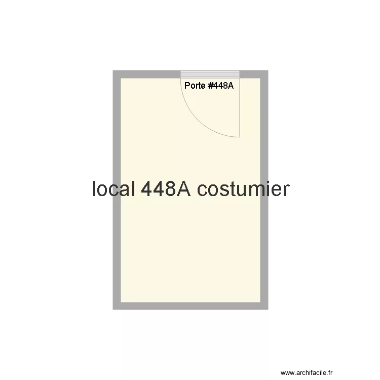 local 448A costumier. Plan de 