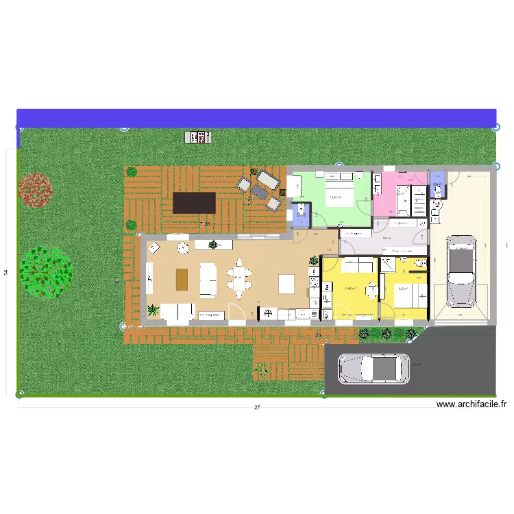 HANGAR ZONE modifi&eacute;. Plan de 