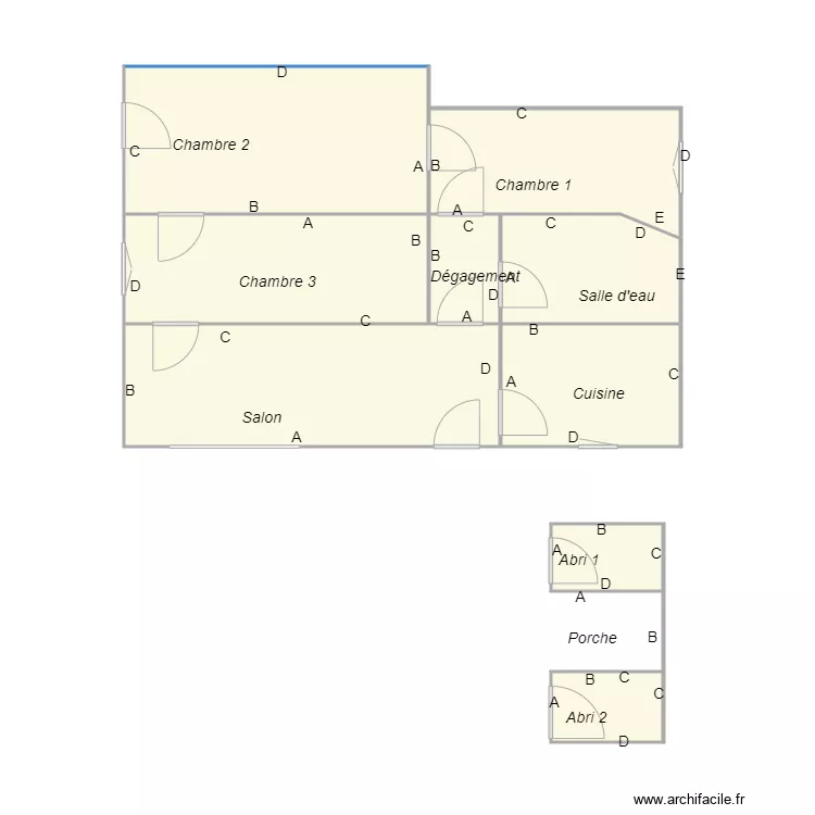 Croquis BESOLI plomb. Plan de 