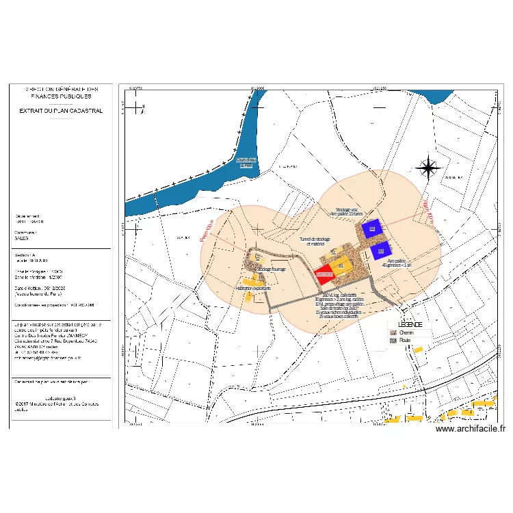 GAEC LE RUISSEAU - plan de situation apr&egrave;s-projet. Plan de 