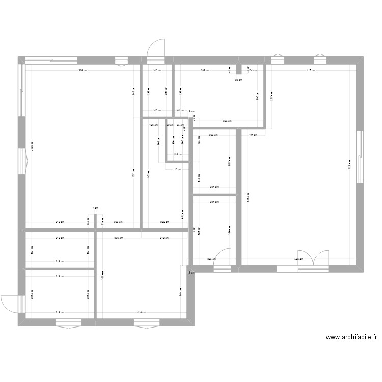 baumé. Plan de 7 pièces et 152 m2