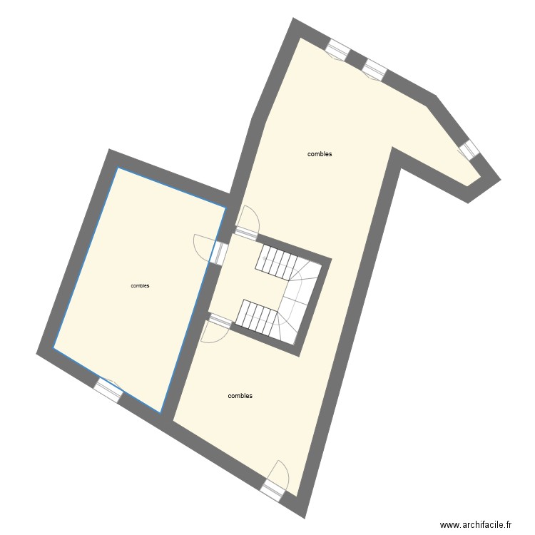 étage 4 avant travaux. Plan de 0 pièce et 0 m2