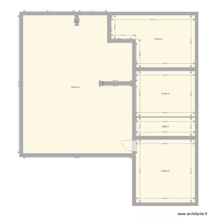 chatelaine modifi&eacute;. Plan de 