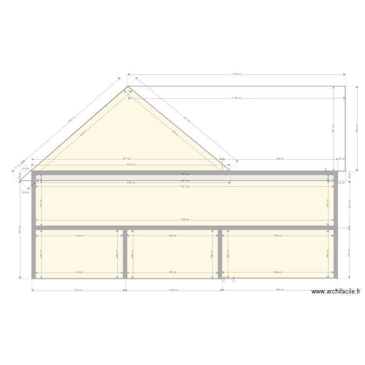 Coupe Pignon Voisin avec cave complete. Plan de 0 pièce et 0 m2