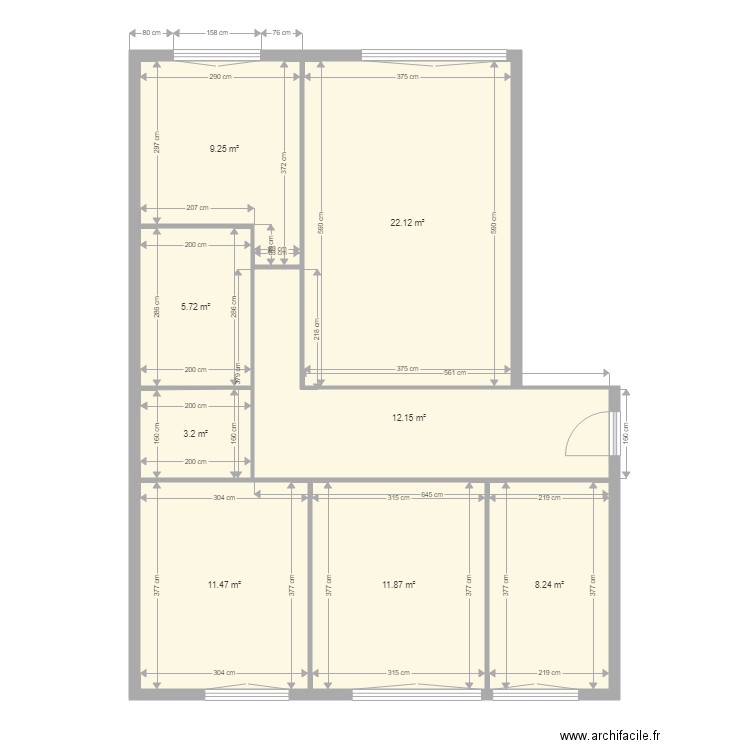 plan avec cote v2. Plan de 0 pièce et 0 m2