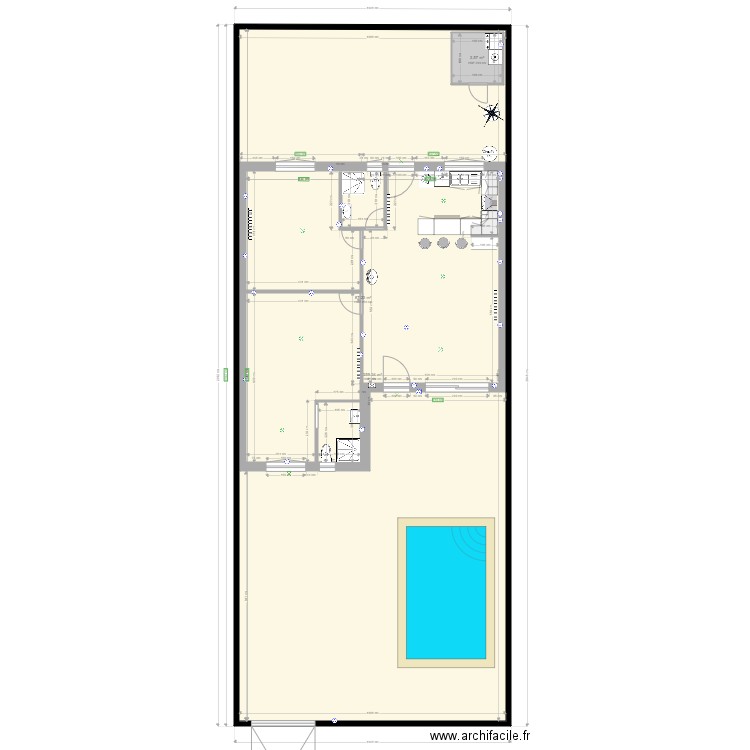 100m2 sans meuble. Plan de 0 pièce et 0 m2