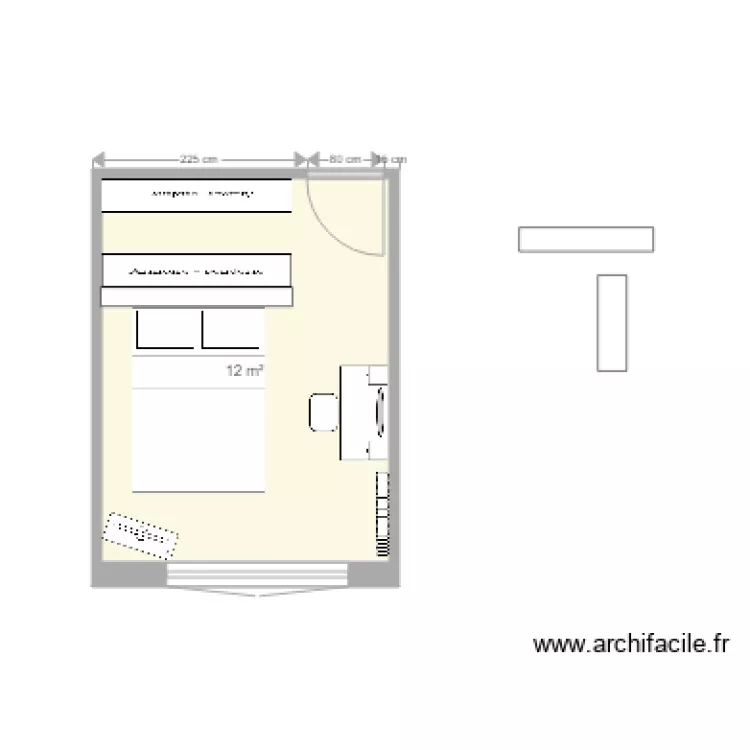 Chambre parents. Plan de Chambre parents. Plan de