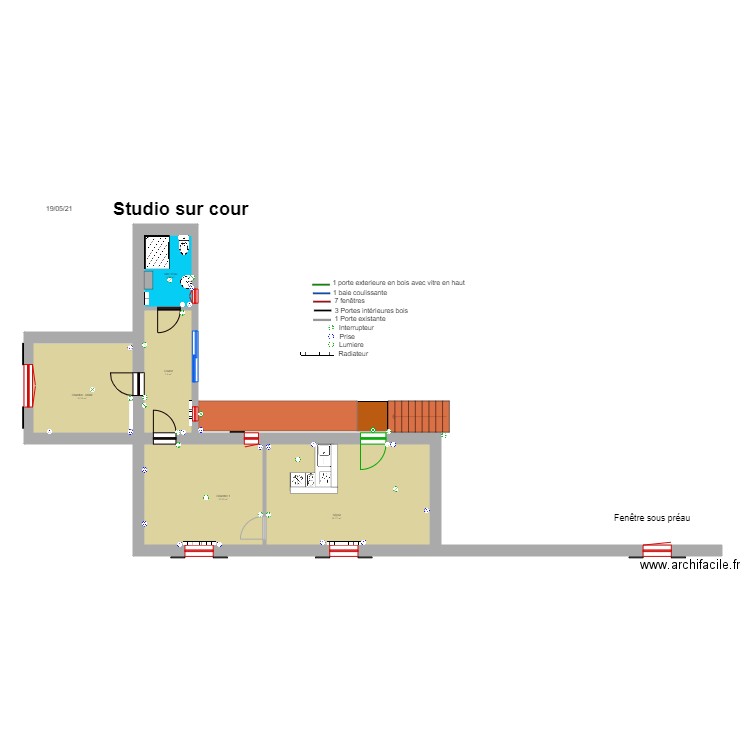 La  plaine  studio cour V3. Plan de 0 pièce et 0 m2