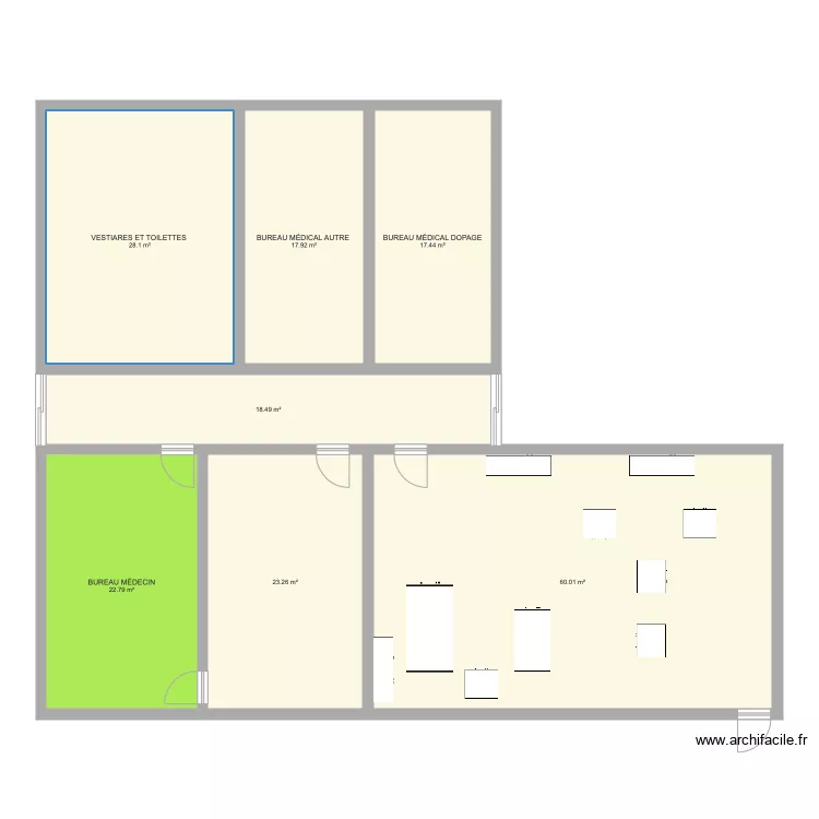 M&eacute;dical Pro SRFC. Plan de 