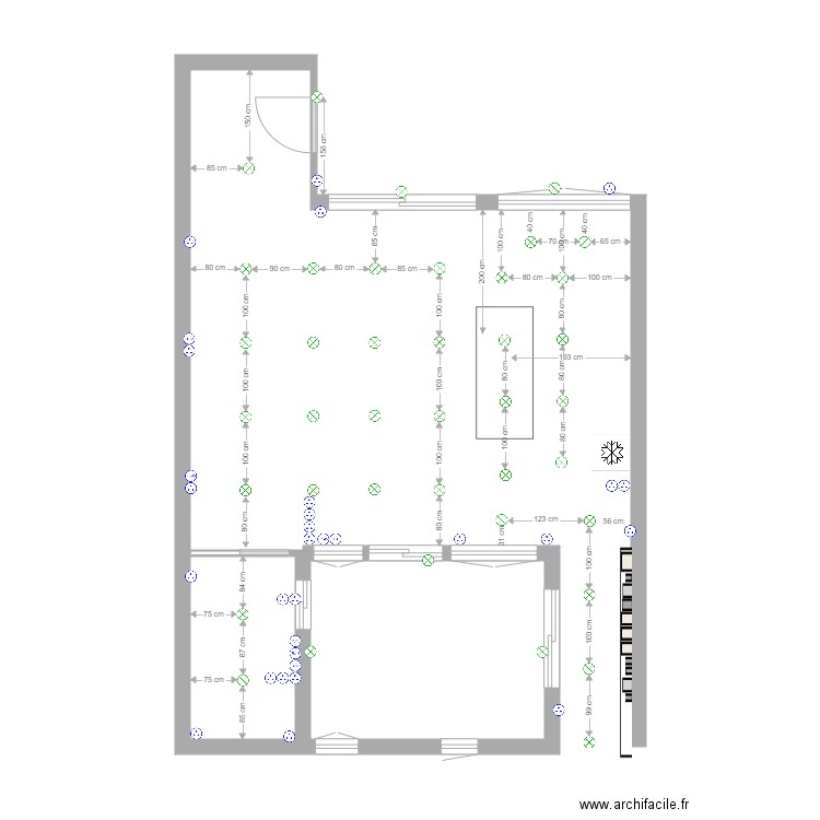 Extension_Lumieres_v02. Plan de 2 pièces et 16 m2