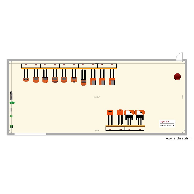 Intersurgical Croissy. Plan de 1 pièce et 199 m2