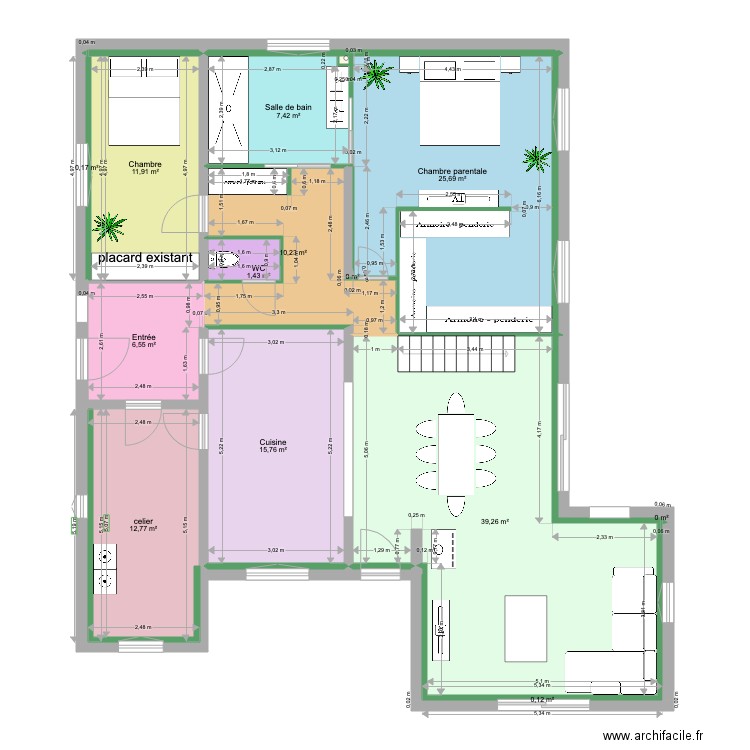 plan perso lescar. Plan de 41 pièces et 402 m2