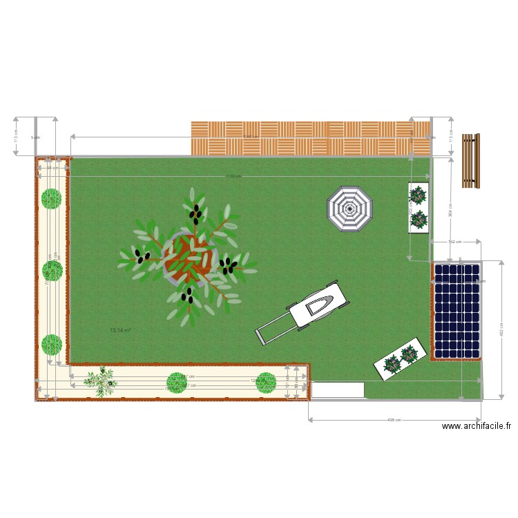 JARDIN. Plan de 0 pièce et 0 m2