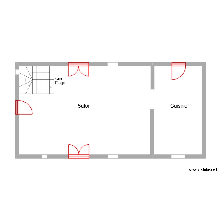 Bouillet_Plan. Plan de 1 pièce et 56 m2