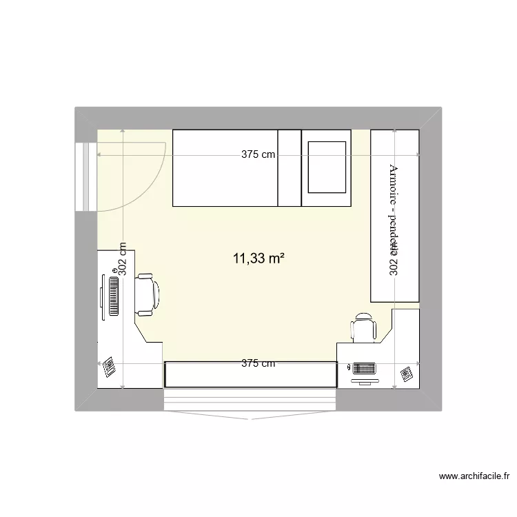 chambre enfant. Plan de chambre enfant. Plan de