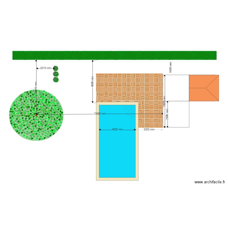 piscine. Plan de 0 pièce et 0 m2