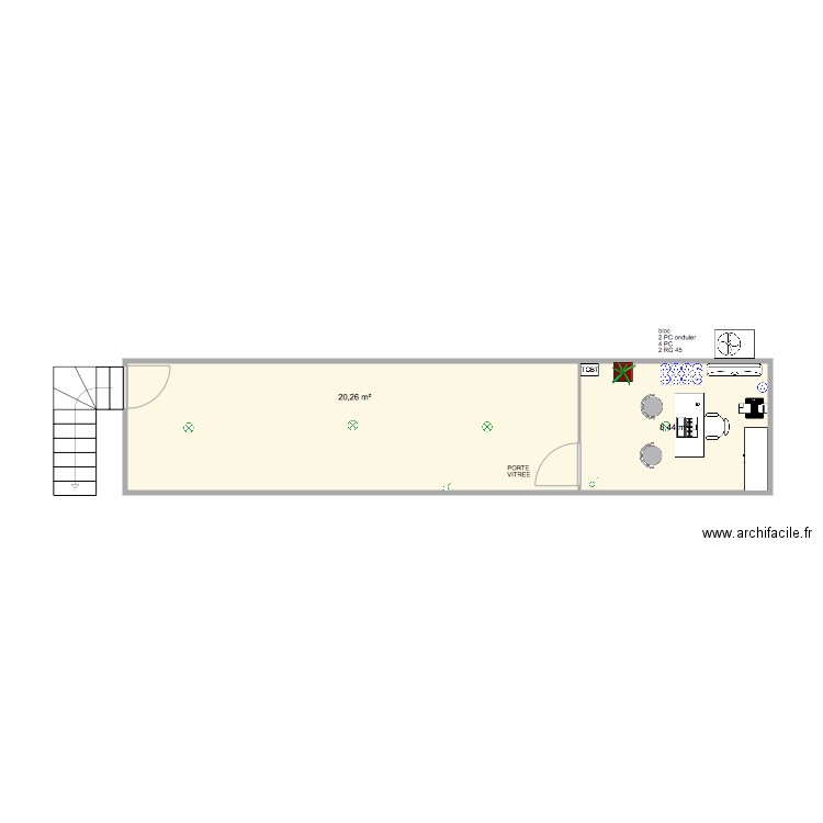 EUROPCAR 2. Plan de 2 pièces et 29 m2