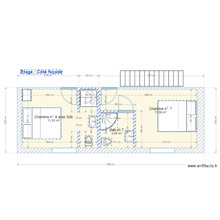 CHAMBRES ETAGE. Plan de 0 pièce et 0 m2