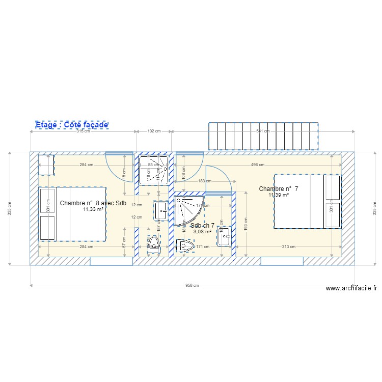 CHAMBRES ETAGE. Plan de 0 pièce et 0 m2