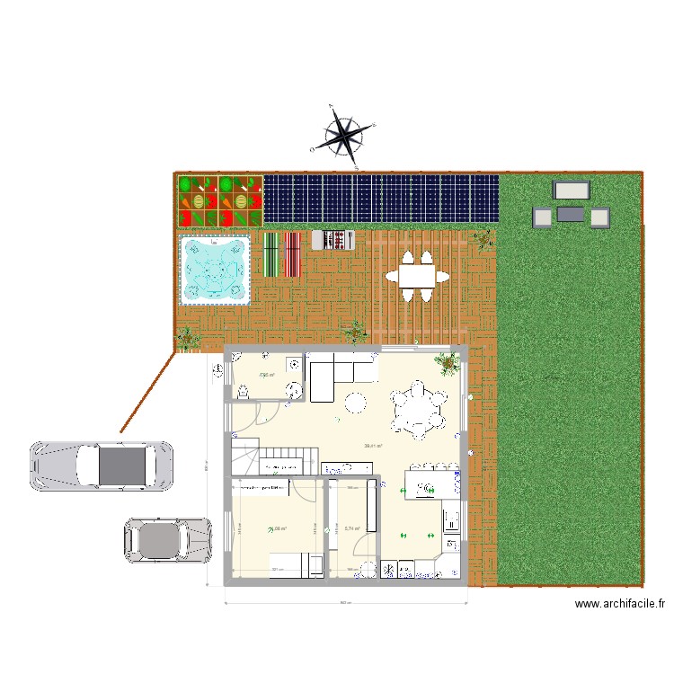 versonnex2. Plan de 10 pièces et 120 m2