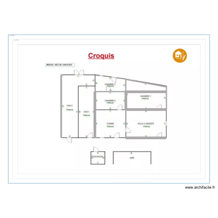 plan fondations. Plan de 