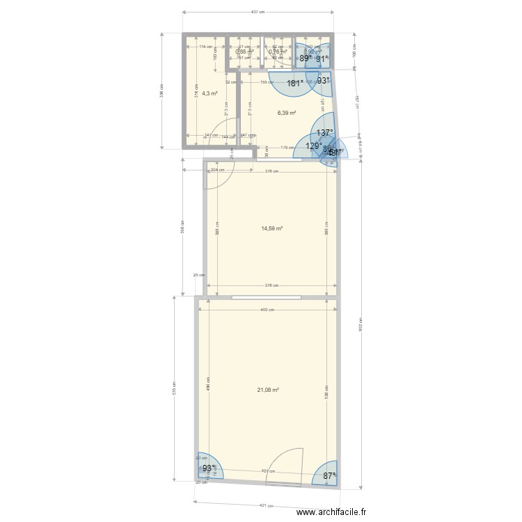 Saint Guidon 28 rz. Plan de 8 pièces et 49 m2