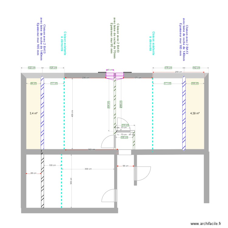 Valderoure 2. Plan de 2 pièces et 8 m2