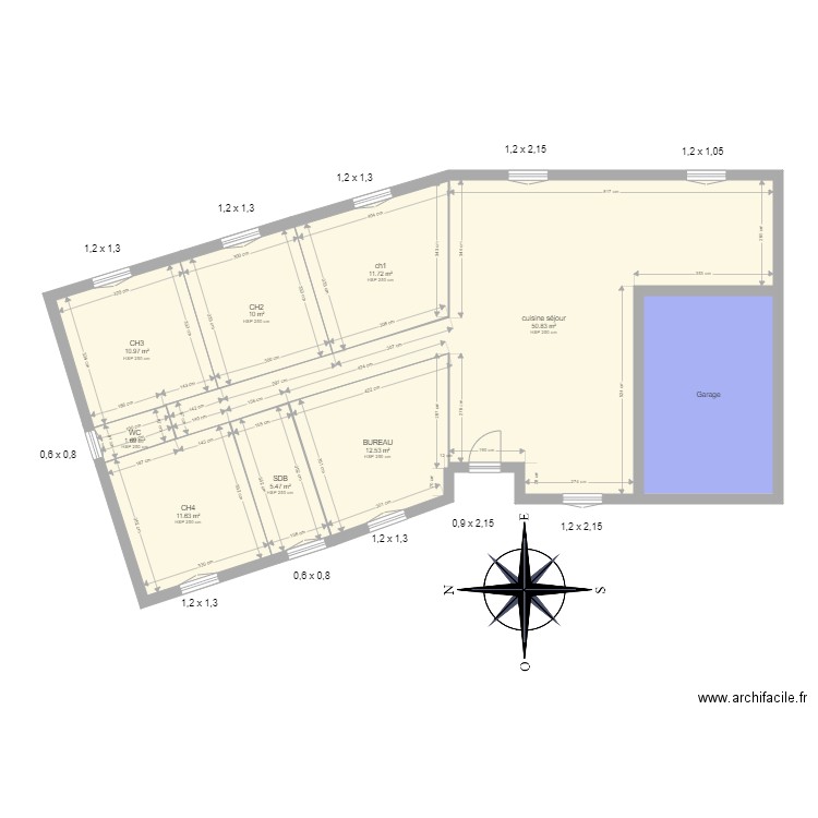 PREVOST. Plan de 0 pièce et 0 m2