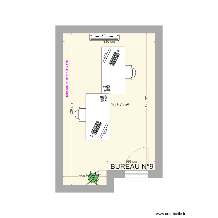 Bureau 9. Plan de 0 pièce et 0 m2