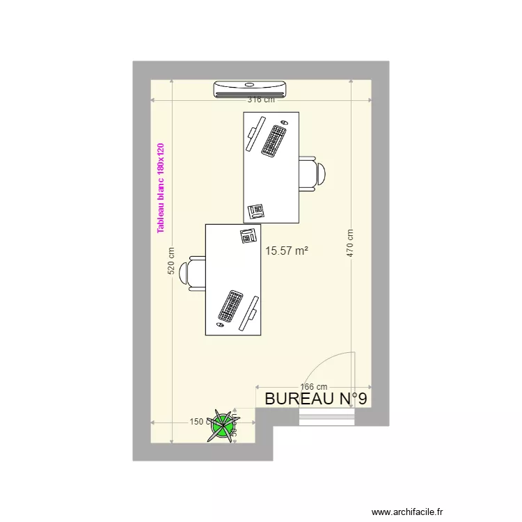 Bureau 9. Plan de 