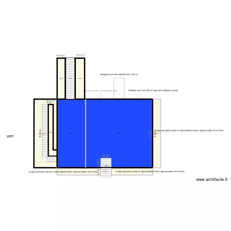 plan-structure-safait-lagoon. Plan de 9  et 214 m²