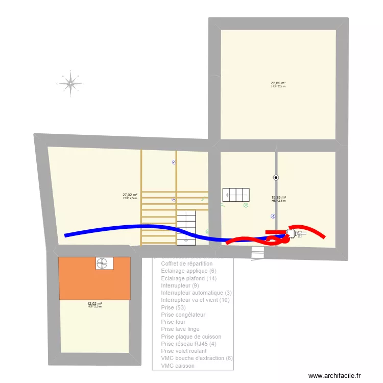 Maison Cabrières. Plan de 15 Pièces et 244 m² Maison Cabrières. Plan de 15 Pièces et 244 m²