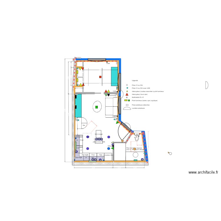 Elec principe modif b. Plan de 1 pièce et 0 m2