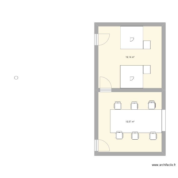 Bureau A et B. Plan de 0 pièce et 0 m2
