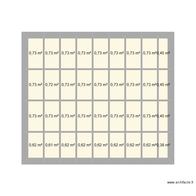 PLAFOND. Plan de 36 pièces et 24 m2