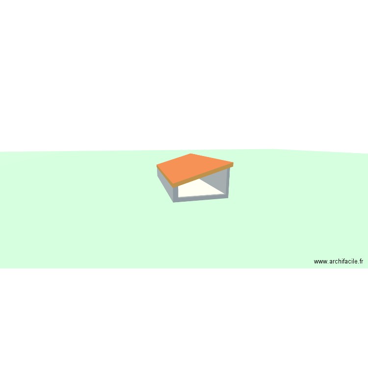 plan garage sans toiture. Plan de 1 pièce et 17 m2