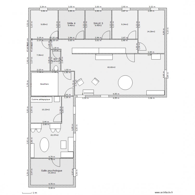 Chanteloup 1ere étage. Plan de 0 pièce et 0 m2