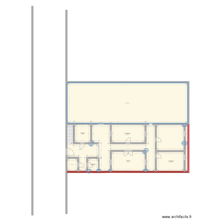PLAN1. Plan de 9 pièces et 275 m2