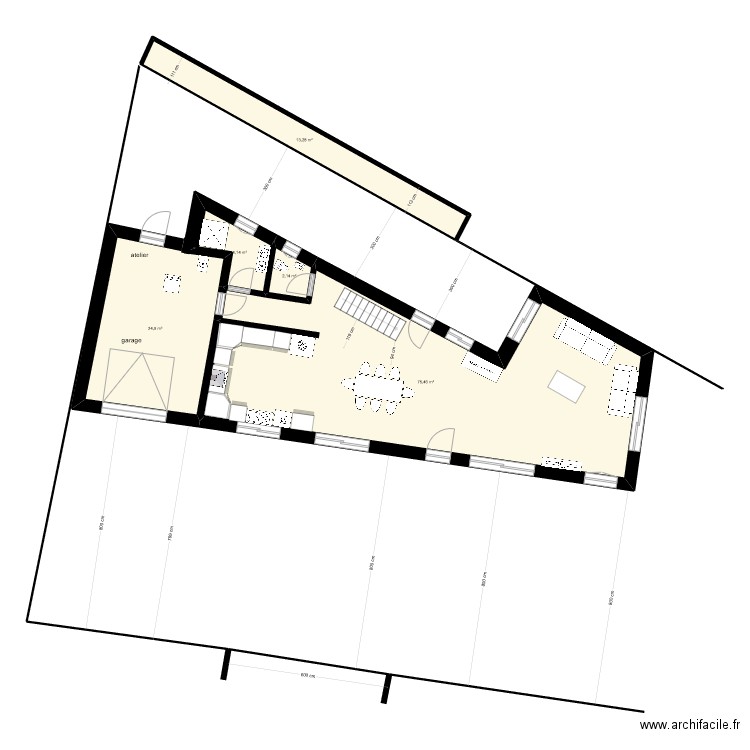 RDC du 8 juin2021  1mimi. Plan de 5 pièces et 120 m2